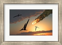 Framed Pteranodons in Flight