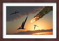 Framed Pteranodons in Flight