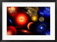 Framed Conceptual Image of Binary Star Systems