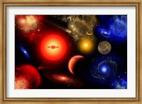 Framed Conceptual Image of Binary Star Systems