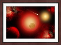 Framed Distant Ninary Star System