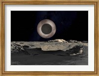 Framed Shadow of Charon on Pluto