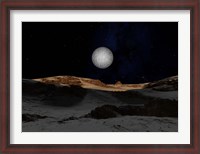 Framed Pluto with Charon in the Sky
