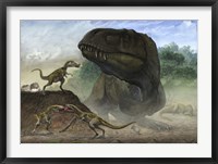 Framed Huchengtyrannus Magnus and Offspring