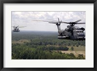 Framed MH-53 Pave Low Helicopters