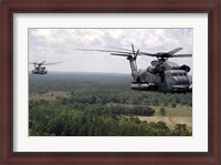 Framed MH-53 Pave Low Helicopters