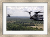 Framed MH-53 Pave Low Helicopters
