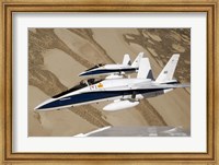 Framed Two Dryden F/A-18s