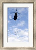 Framed US Soldiers Suspended by a CH-47 Chinook