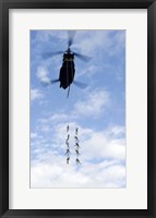 Framed US Soldiers Suspended by a CH-47 Chinook
