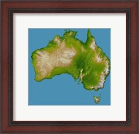 Framed Continent of Australia