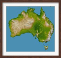 Framed Continent of Australia