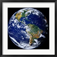Framed Full Earth Showing The Americas
