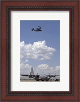 Framed CV-22 Osprey and C-130 Hercules