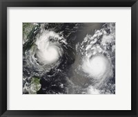 Framed Typhoon Saomai and Tropical Storm Bopha