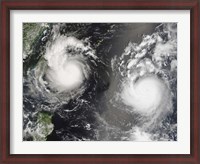 Framed Typhoon Saomai and Tropical Storm Bopha
