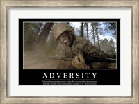 Framed Adversity: Inspirational Quote and Motivational Poster