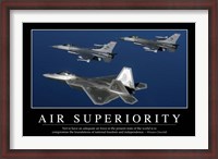 Framed Air Superiority: Inspirational Quote and Motivational Poster