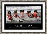 Framed Ambition: Inspirational Quote and Motivational Poster