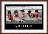 Framed Ambition: Inspirational Quote and Motivational Poster