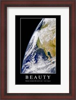 Framed Beauty: Inspirational Quote and Motivational Poster
