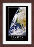 Framed Beauty: Inspirational Quote and Motivational Poster