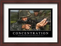 Framed Concentration: Inspirational Quote and Motivational Poster