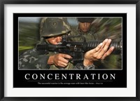 Framed Concentration: Inspirational Quote and Motivational Poster