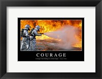 Framed Courage: Inspirational Quote and Motivational Poster