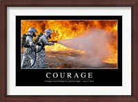 Framed Courage: Inspirational Quote and Motivational Poster