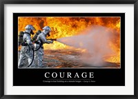 Framed Courage: Inspirational Quote and Motivational Poster