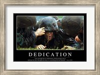 Framed Dedication: Inspirational Quote and Motivational Poster