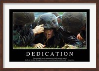 Framed Dedication: Inspirational Quote and Motivational Poster