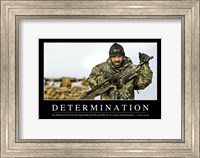 Framed Determination: Inspirational Quote and Motivational Poster