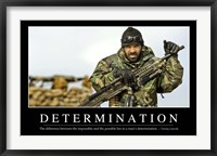 Framed Determination: Inspirational Quote and Motivational Poster