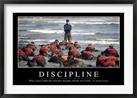 Framed Discipline: Inspirational Quote and Motivational Poster