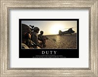 Framed Duty: Inspirational Quote and Motivational Poster
