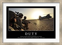 Framed Duty: Inspirational Quote and Motivational Poster
