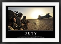 Framed Duty: Inspirational Quote and Motivational Poster