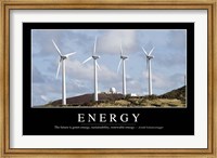 Framed Energy: Inspirational Quote and Motivational Poster