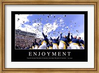 Framed Enjoyment: Inspirational Quote and Motivational Poster