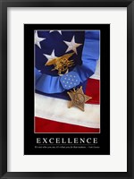 Framed Excellence: Inspirational Quote and Motivational Poster