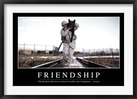 Framed Friendship: Inspirational Quote and Motivational Poster