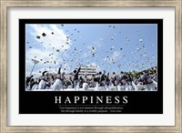 Framed Happiness: Inspirational Quote and Motivational Poster