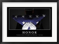 Framed Honor: Inspirational Quote and Motivational Poster