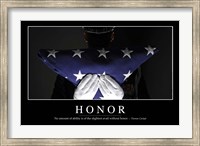 Framed Honor: Inspirational Quote and Motivational Poster