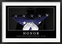 Framed Honor: Inspirational Quote and Motivational Poster