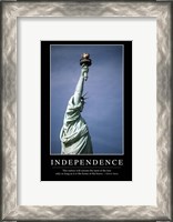 Framed Independence: Inspirational Quote and Motivational Poster