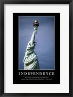 Framed Independence: Inspirational Quote and Motivational Poster
