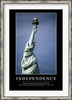 Framed Independence: Inspirational Quote and Motivational Poster